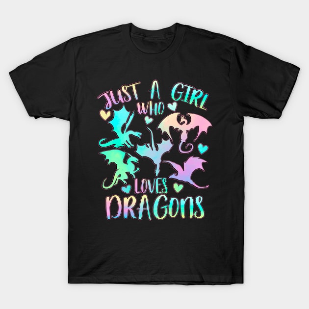 Just a girl who loves dragons T-Shirt by PrettyPittieShop
